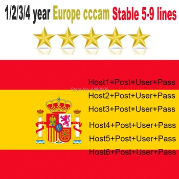 

Stable Europe cccam for 1 year Spain portugal Satellite Receiver with cccam cline WIFI FULL HD DVB-S2 Europe 5/9 lines
