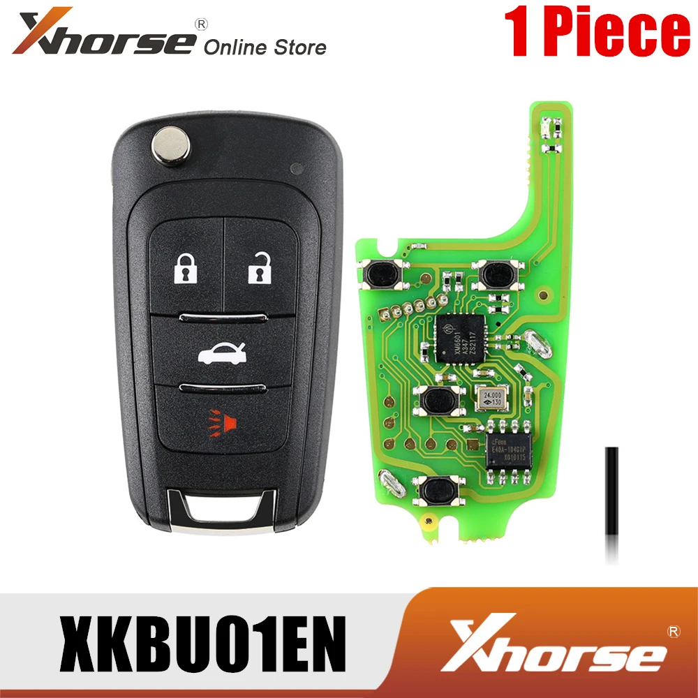 Проводной дистанционный ключ Xhorse XKBU01EN для Buick Flip 4 кнопки английская версия 1 шт. |