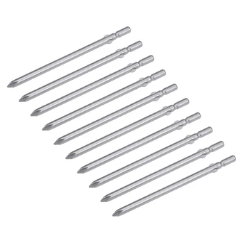 

uxcell 2/5/10pcs Triangular Bits 5/6mm Round Shank Magnetic TA18 Head Screwdriver 60/100mm Sandblasting S2 Alloy Steel