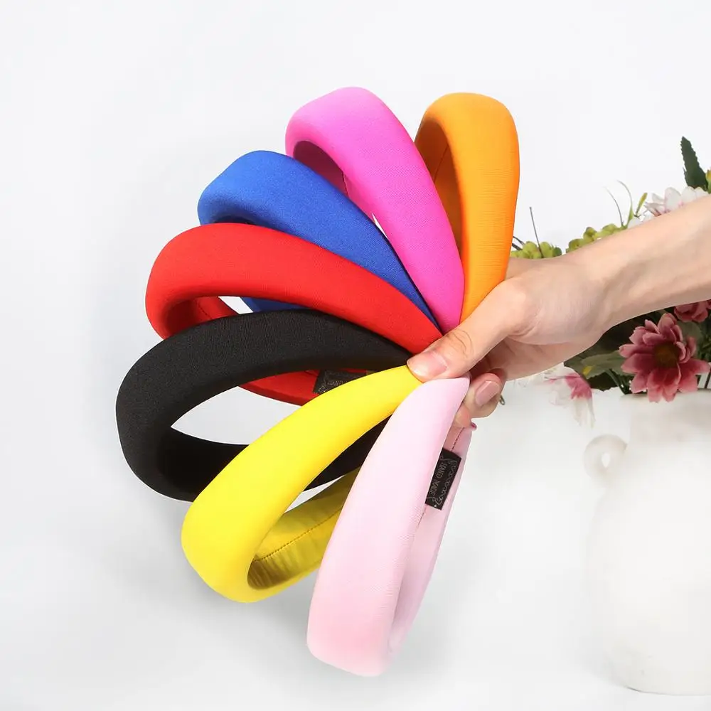 

New Arrivel Multi-color 1Pc Thick Sponge Plastic Pad Hair Bands Headbands For Women Girl Hair Accessories