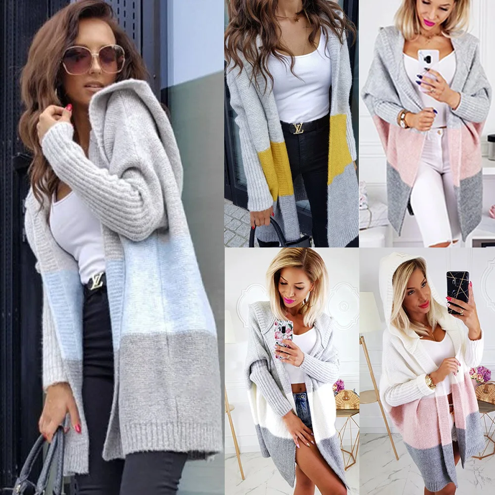 

2019 Autumn Winter Long Women Cardigan Sweater