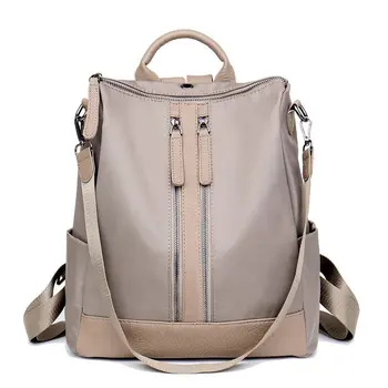 

Oxford Cloth Backpack Women's Solid Color Leisure Travel Bag Backpack College Style School Bag Mommy Bag Girl Shoulder Bag