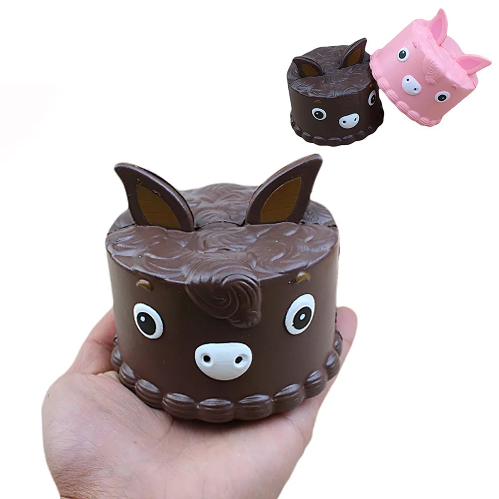 Little Donkey Cake Stress Reliever Slow Rising Squeeze Toy Antistress Decompression toy Gift Girly Heart Pinch Fun #B