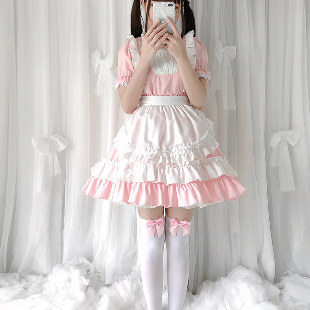 Sweet Lolita Collection OP Maid Cosplay Women Uniform Princess Dresses Kawaii Costume