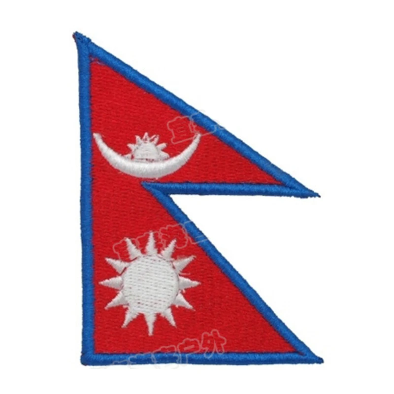 Непальский непальский Национальный флаг вышивка патч вышитые патчи Военная