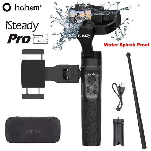 US $75.65 Hohem iSteady Pro 2 Splash Proof 3-Axis Handheld Gimbal Stabilizer for GoPro Hero 7/6 DJI Osmo for
