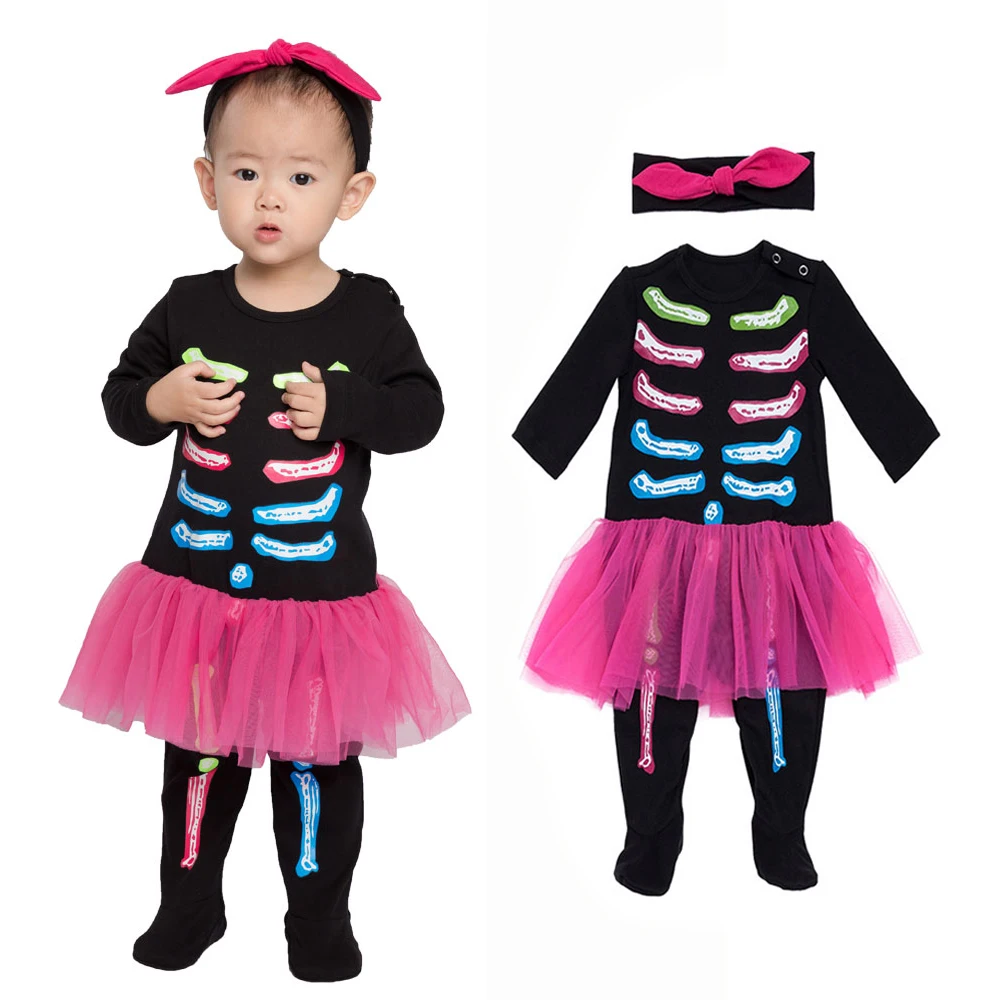 Umorden Infant Toddler Skeleton Bones Costume Rompers Jumpsuit for Baby
