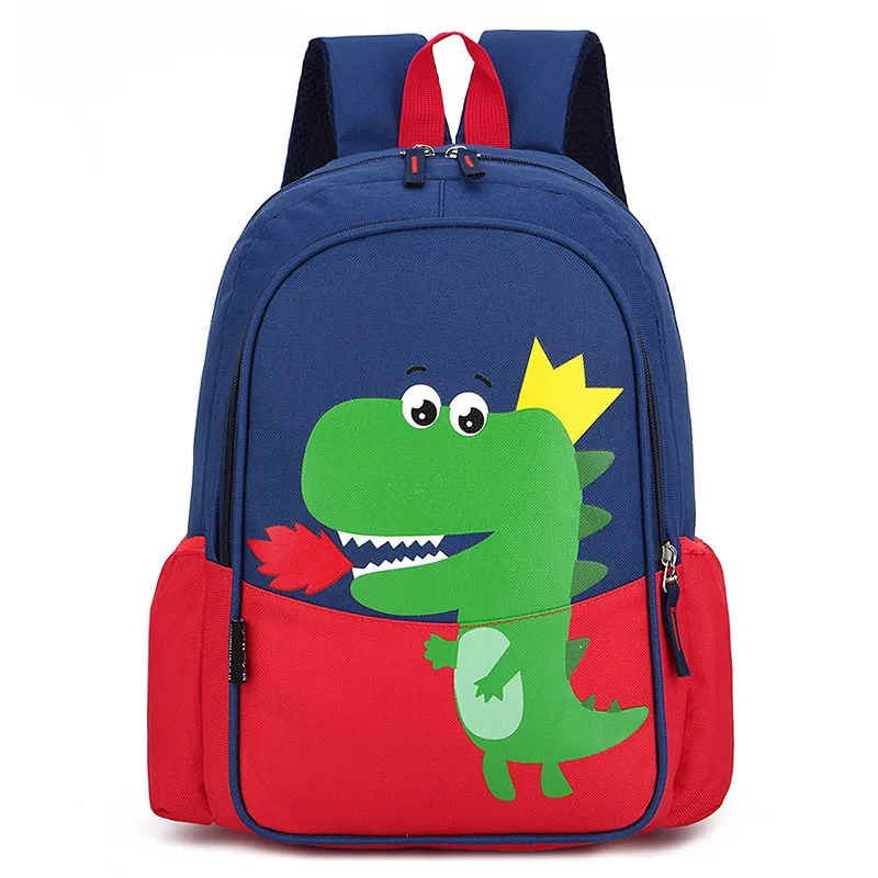 Новая модная школьная сумка в животном стиле, милый рюкзак, детские школьные сумки для девочек и мальчиков, сумка для детского сада - Цвет: blue red