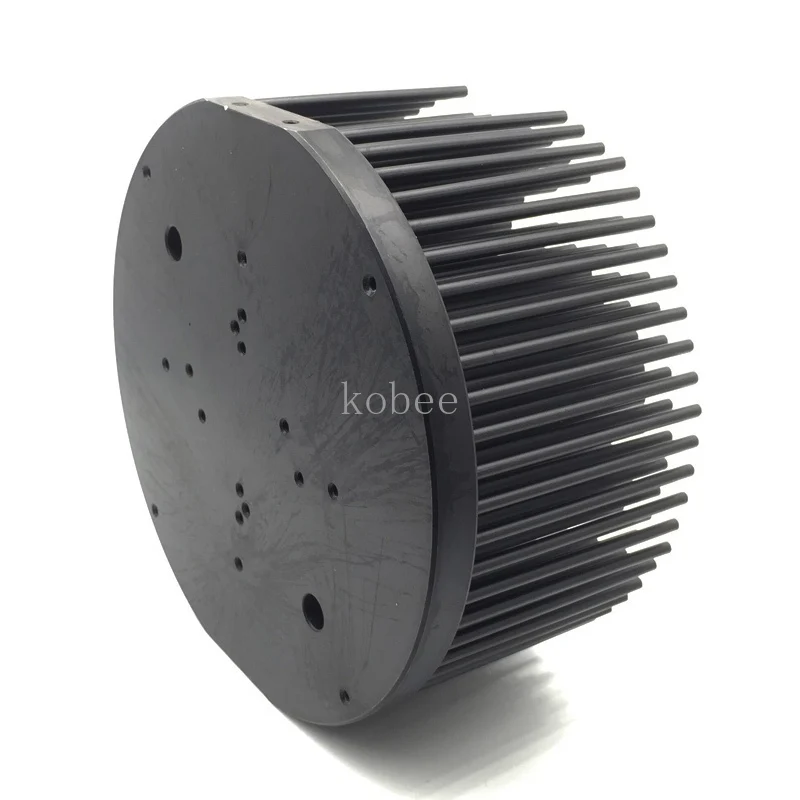 Круглый D140mm предварительно Просверленный led pin fin Радиатор, пригодный для Cob cxb3590 led чип теплоотвод diy Крытый