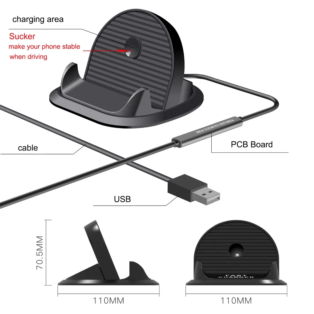 C9 car wireless charger mount