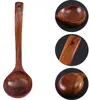 Wooden Serving Spoon Ladle Large Natural Wood Soup Ladle Cooking Utensil Handmade Tableware for Kitchen Restaurant Porridge 5