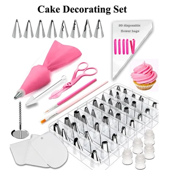 

Meibum Icing Piping Tips Cake Decorating Sets Cream Bag Scraper Pastry Nozzles Converter Confectionery Stainless Baking Tools