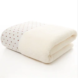 Luxurious Super Absorbent Pure Cotton Bath Towels - Thick, Soft, and Comfortable - 1pc (Milky white)