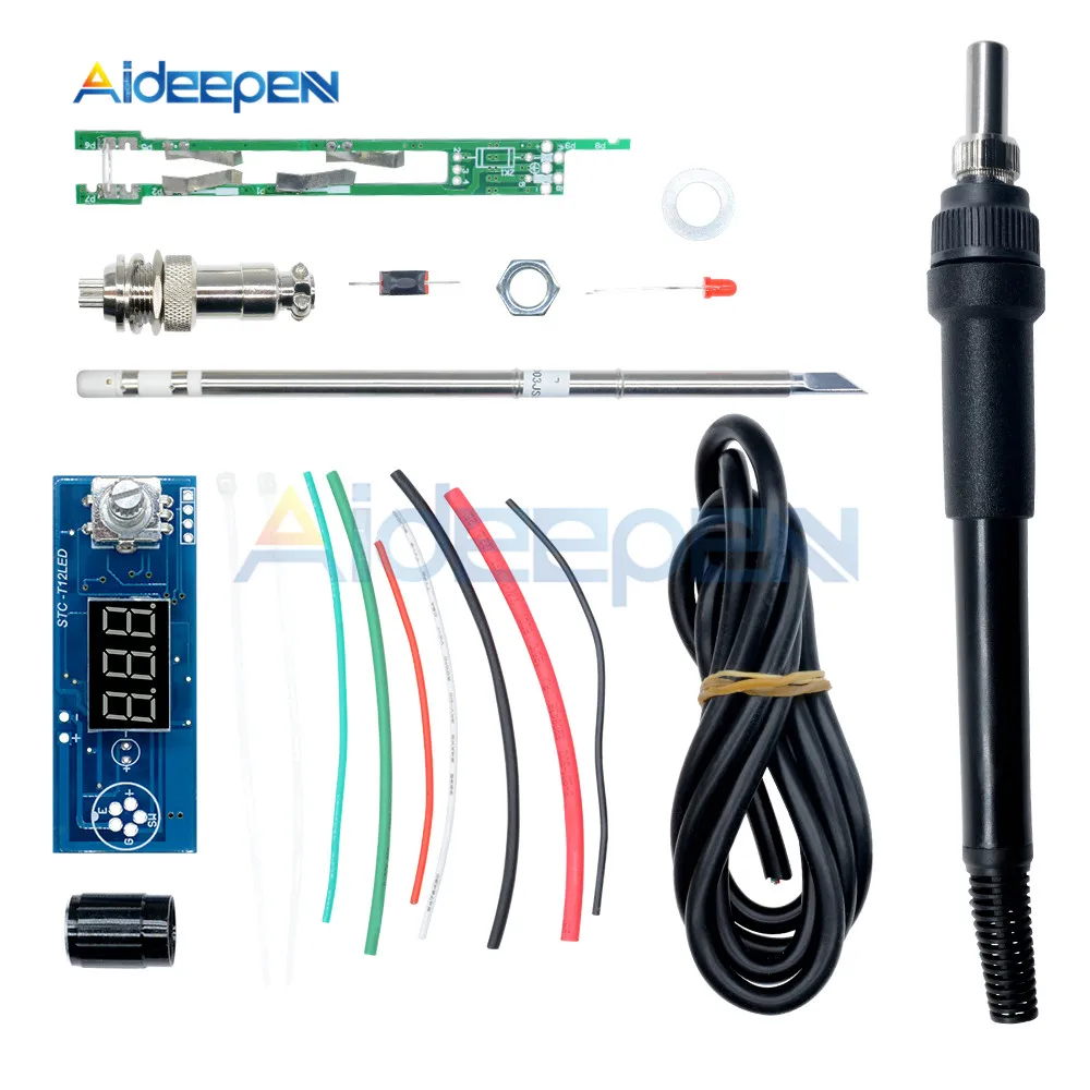 Температура контроллер наборы DIY STC светодиодный Дисплей паяльник для подключения к Погодная станция с цифровой термостат для HAKKO T12 ручка