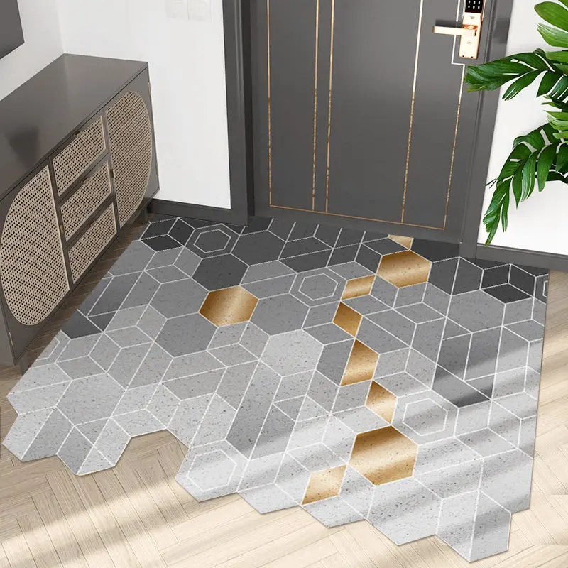 その他 NORDIC / cool tile mat &cat Nordic Simplicity Hexagonal Geometry Cuttable PVC Floor Mat