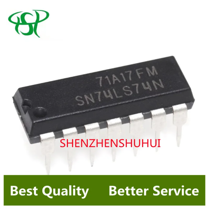 

10PCS SN74LS74N DIP14 SN74LS74 74LS74N 74LS74 DIP Integrated IC