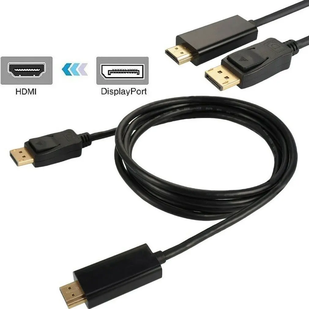 1,8 м Дисплей порт кабель HDMI кабель DP-HDMI адаптер позолоченный HD PC ноутбук HDTV аудио видео кабель