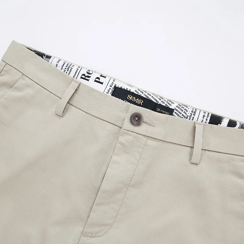 Брюки SEMIR мужские повседневные хлопок приталенные модные штаны брендовая одежда