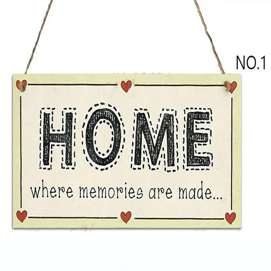 Практичный и буквенным принтом деревянной стене висит дома Тип-1-Тип 16 знаки для дома, как показано на рисунке украшения - Цвет: type1