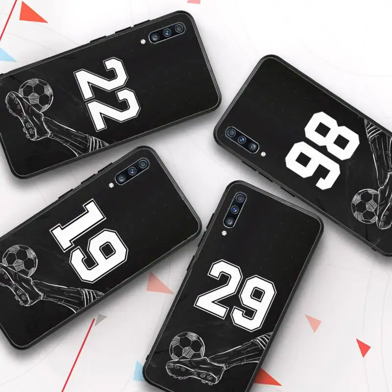 Football Lucky number And letter Phone Case For Samsung Galaxy J2 J4 J5 J6 J7 J8 2016 2017 2018 Prime Pro plus Neo duo | Мобильные