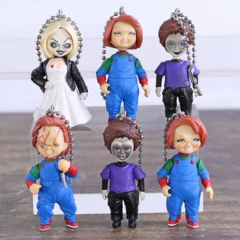 

Horror Movie Child's Play Chucky Tiffany Mini PVC Figures Toys Pendants 6pcs/set
