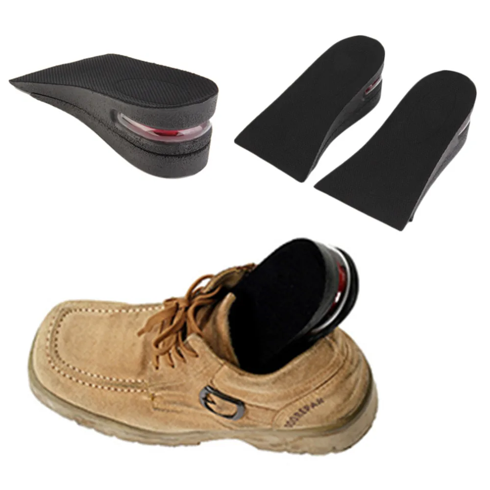 

5CM Taller Shoe Insole Soft Silicone Air up Elevator Insole Lift Kit Taller Pad Foot Care Unisex Half Inserts Height Increase