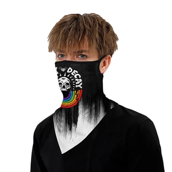 

Bandana Outdoor Riding Mask Triangle Print Seamless Ear Face Cover Sports Washable Scarf Neck Tube Face Dust Facemask 2020 New