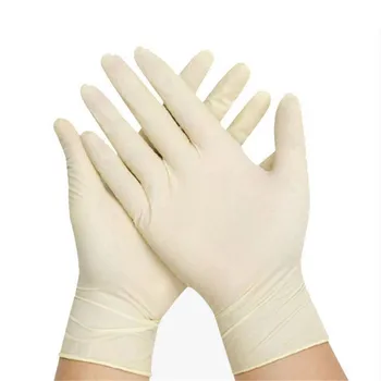 

100pcs Disposable Latex Rubber Gloves Household Cleaning Experiment Catering Gloves Universal Left And Right Hand White Dropship