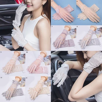 

Outdoor Breathable Solid Gloves Quick Dry Fitness Armguards Women Gloves Riding Driving Touch Screen Lace Lightweight Accessory