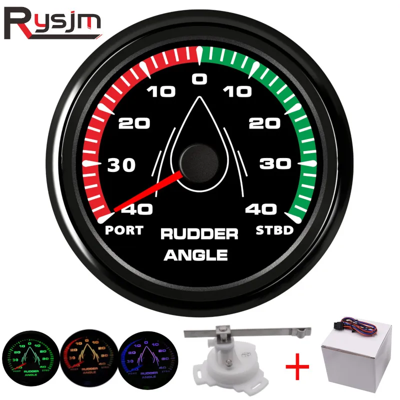 

85mm 0-190ohm Mairne yacht Rudder Angle Indicator Sailing rudder angle indicator meter for Autopilot Chart plotter with Sensor