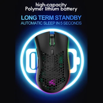 

Lightweight X3 Gaming Mouse Honeycomb Shell Wireless Ergonomic Mice for Computer XXUC