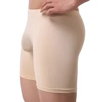 Men's Boxer Underwear Sexy Translucent Ice Silk Long Mens Boxershorts Male U Convex Underpants Summer Solid White Men Boxers 1
