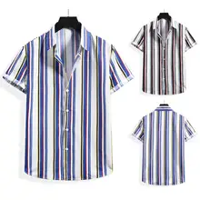 

Summer Men's Casual Shirts short Sleeve Fashion Stripe Designers Men s Luxury Clothing Shirt Man Clothes Tshirts stripe