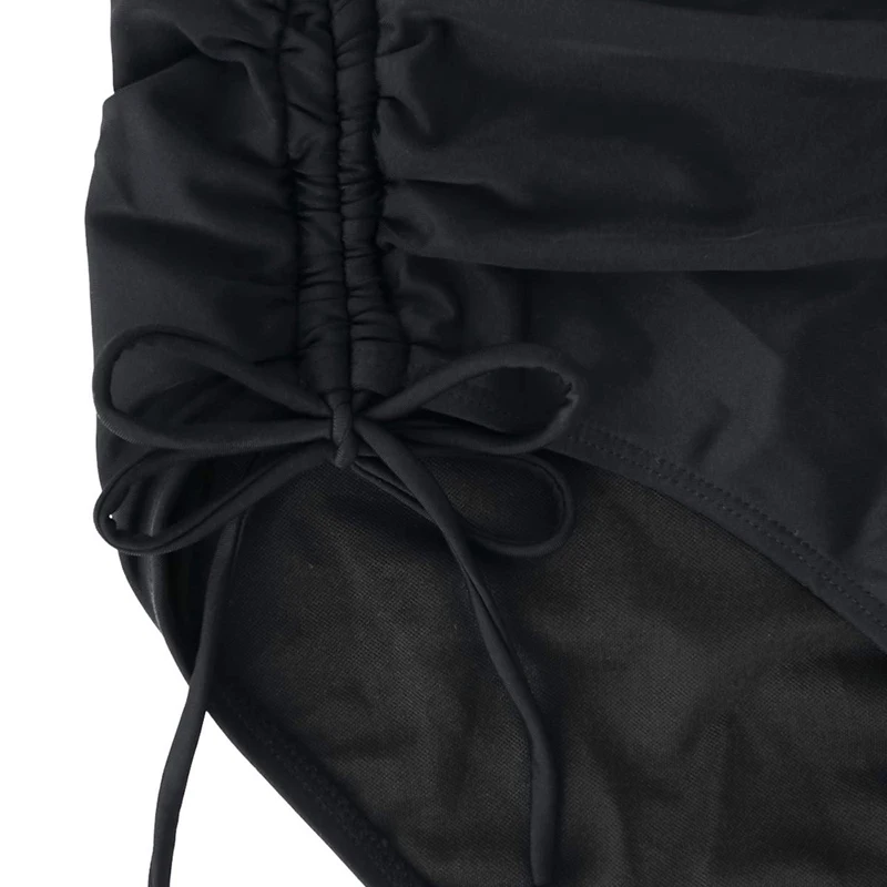 Women Retro High Waist Bikini Bottom floral Printed Swimming Trunks for Female Ruched Side Tie Swim Briefs Beachwear