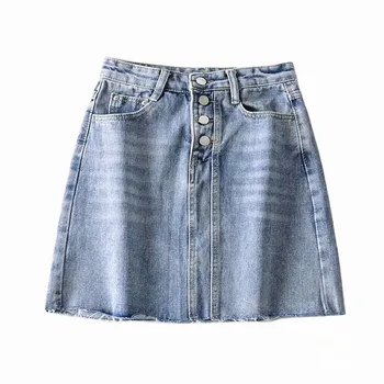 

Korean Fashion Japanese Clothing Women Jeans High Waist Button Mini Skirts Summer Casual Stsreetwear Girls Short Demin Skirt
