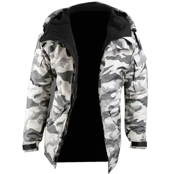 

Winter Ski Coat Camouflage Style Men's Hooded Green White Color Mens Jacket Bomber Jacket Camouflage Jacket for Men 2020