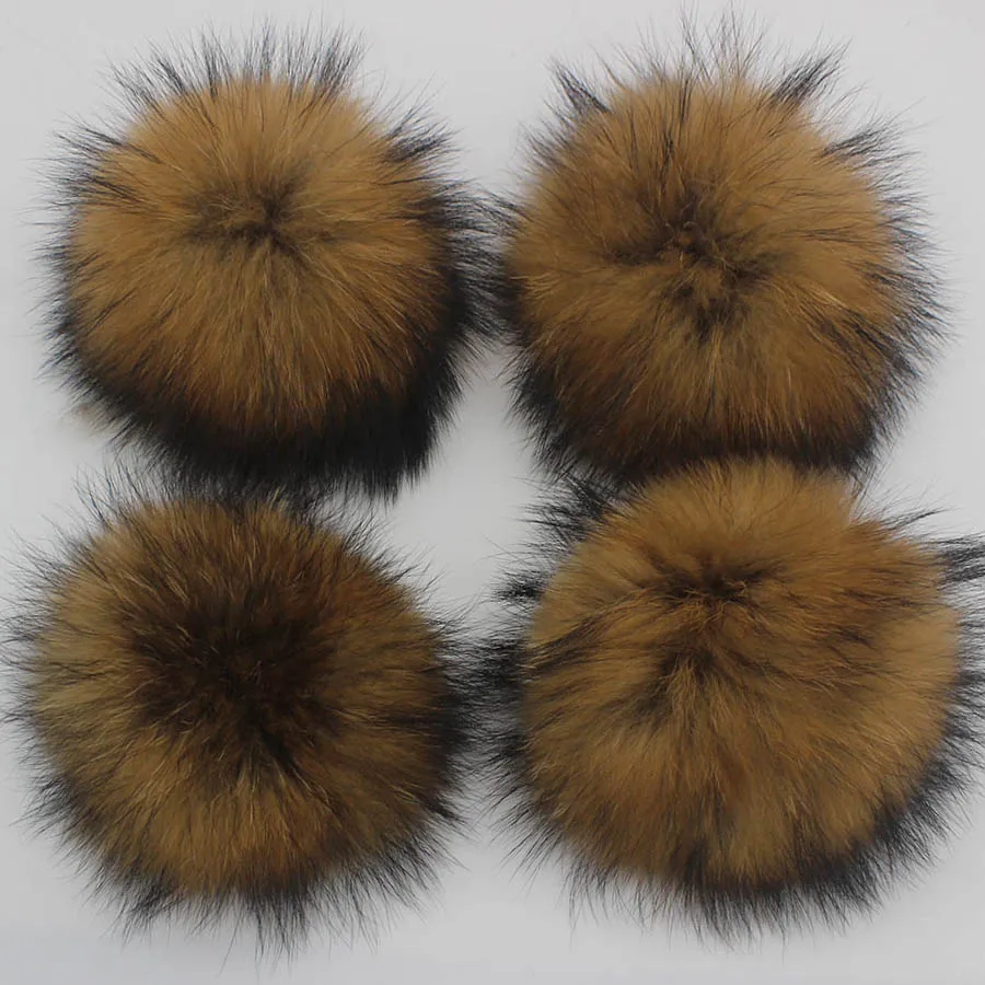 Помпоны из натурального меха енота для сумок 5 шт./лот 12 13 14 15 см|raccoon fur pompom|fur pompomfur