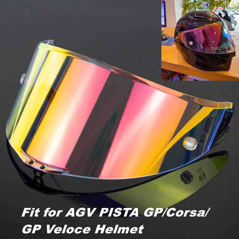 Anti-UV Motorcycle Helmet Visor Lens Shield Sun Fit for AGV Pista/Corsa Race 2 Transparent Smoke Colorful | Автомобили и