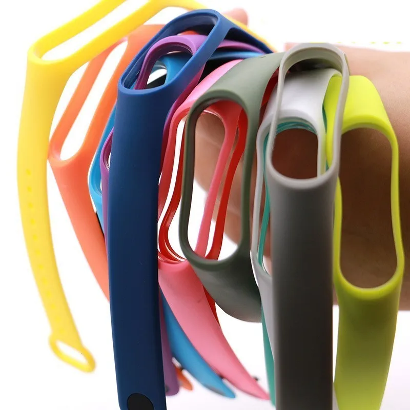 Цветные Ремешки для наручных часов для mi band 4 3, аксессуары для ремешка pulseira mi band 2, сменный силиконовый ремешок для xiaomi 2, умный Браслет