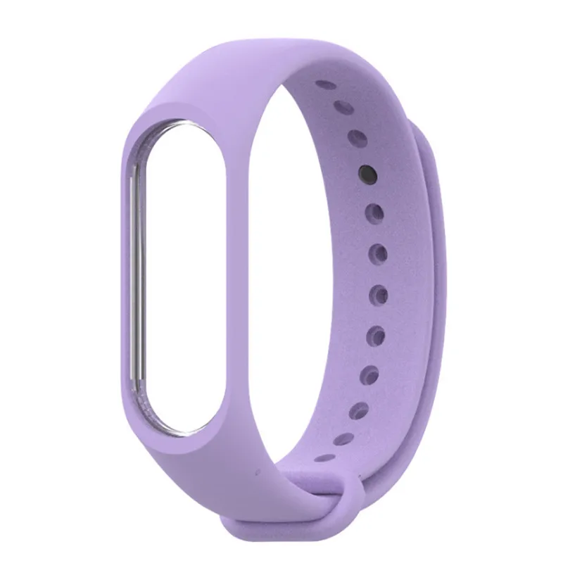 Purple Браслет mi jobs для Xiaomi mi Band 4 спортивный ремешок для часов Силиконовый ремешок для Xiaomi mi Band 3 браслет mi band 4 аксессуары - Цвет: Purple