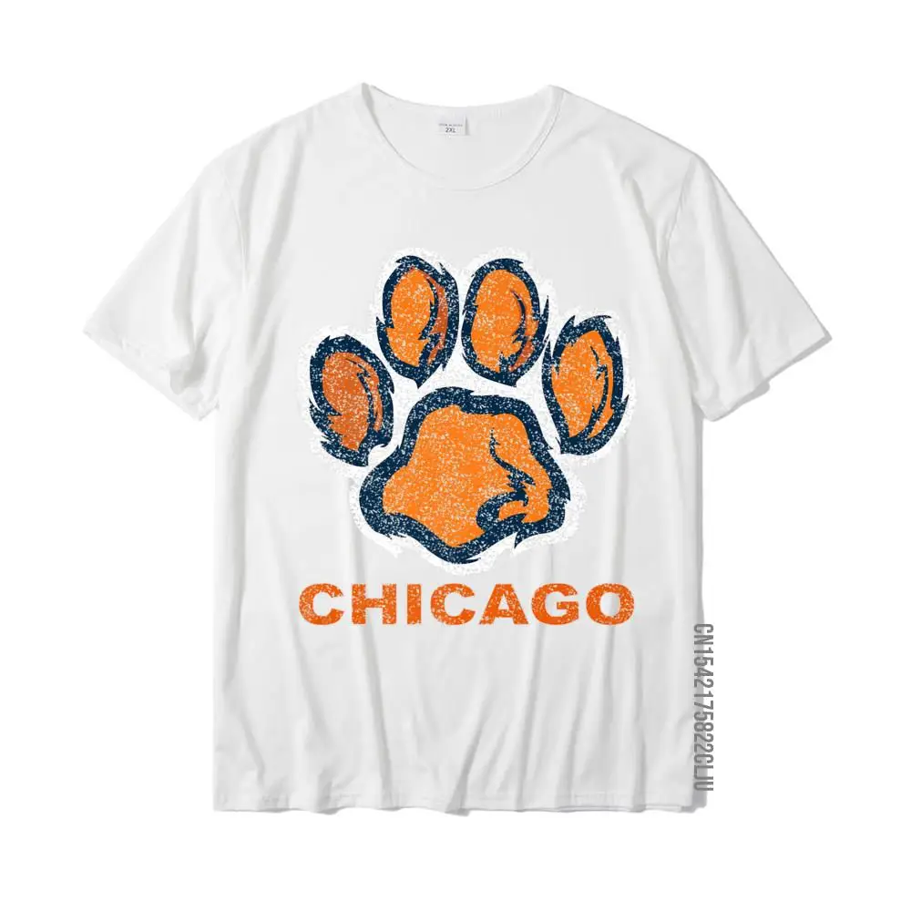 Group Top T-shirts Plain O Neck Crazy 100% Cotton Male Tops & Tees Printed Short Sleeve Tops Shirt Drop Shipping Funny Vintage Foot Paw Bear Orange Chicago Gifts Premium T-Shirt__30366 white