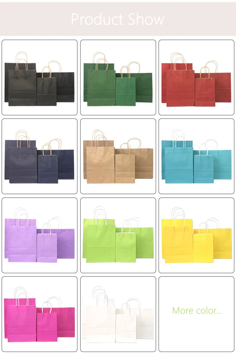 10 Pièces De Sacs En Papier Kraft Noir - 21 Cm X 18 Cm X 8 Cm Sac De