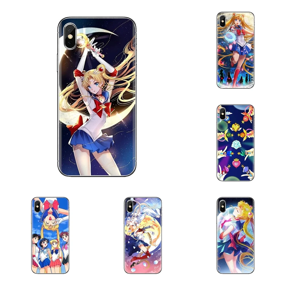 Silicone Phone Cover Bag For Xiaomi Redmi 4 3 3S Pro Mi3 Mi4 Mi4i Mi4C Mi5 Mi5S Mi Max Note 2 Soldier Sailor Moon Cute anime |