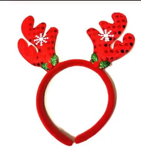 Headband Рождественская одежда для мамы и дочки; Одинаковая одежда для папы и сына; одежда для семьи; футболка для папы, мамы и мальчика с рисунком оленя - Цвет: Headband