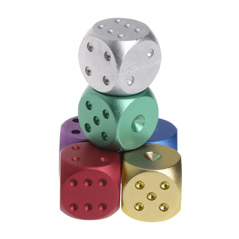 

Dices Aluminum Polyhedral Metal Solid Club Bar Dice Playing Game Tool 16X16X16mm M7DC