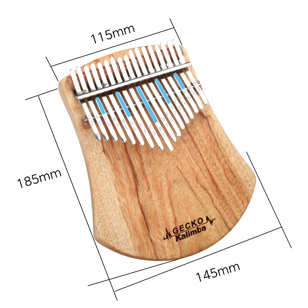 B Tone GECKO Kalimba 17 клавиш твердая камфора с инструкцией и молотком для настройки