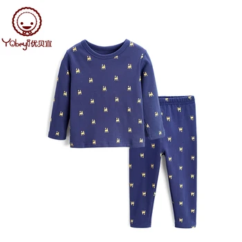 

Yobeyi children's underwear set boys and girls spring and autumn pajama baby autumn cuhk children's clothes
