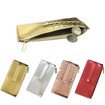 

1 Pcs New PU Buckle Long Wallet Women Multi Card Holder Holder Clutch Korean Card Coin Zip Pocket H6B5