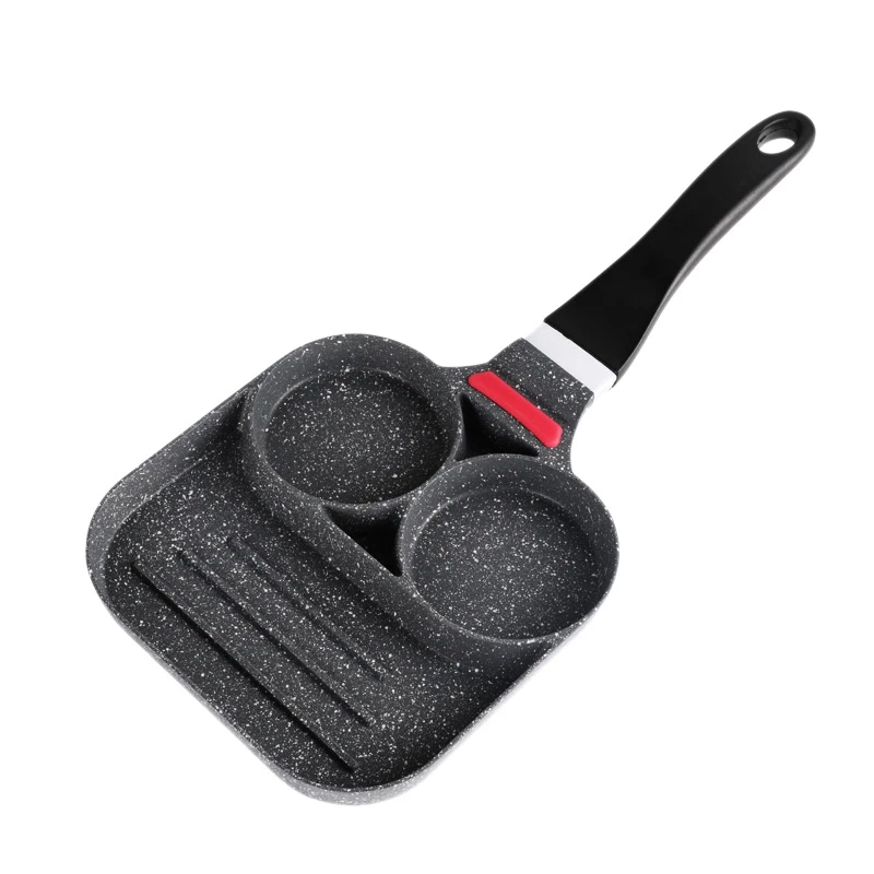 2-Hole Frying Pot Pan Thickened Omelet Non-Stick Pancake Steak Cooking Egg Ham Pans Home Breakfast Maker Cookware | Бытовая техника