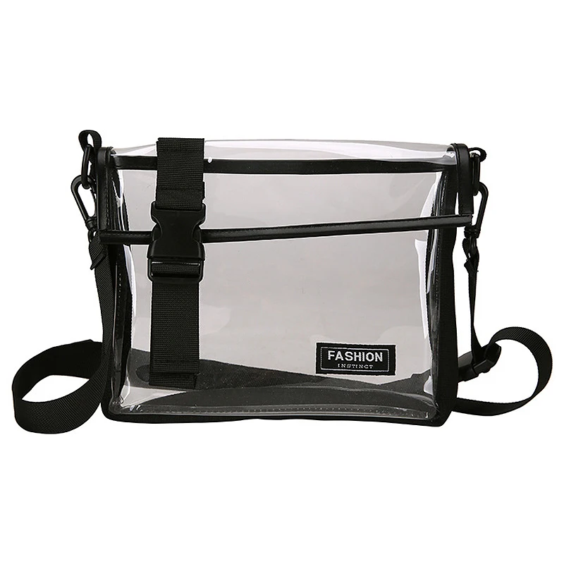 

NEW-Women Small Square Shoulder Bag Messenger Bag Girls Fashion Transparent Street Personality Versatile Shoulder Messenger Bag